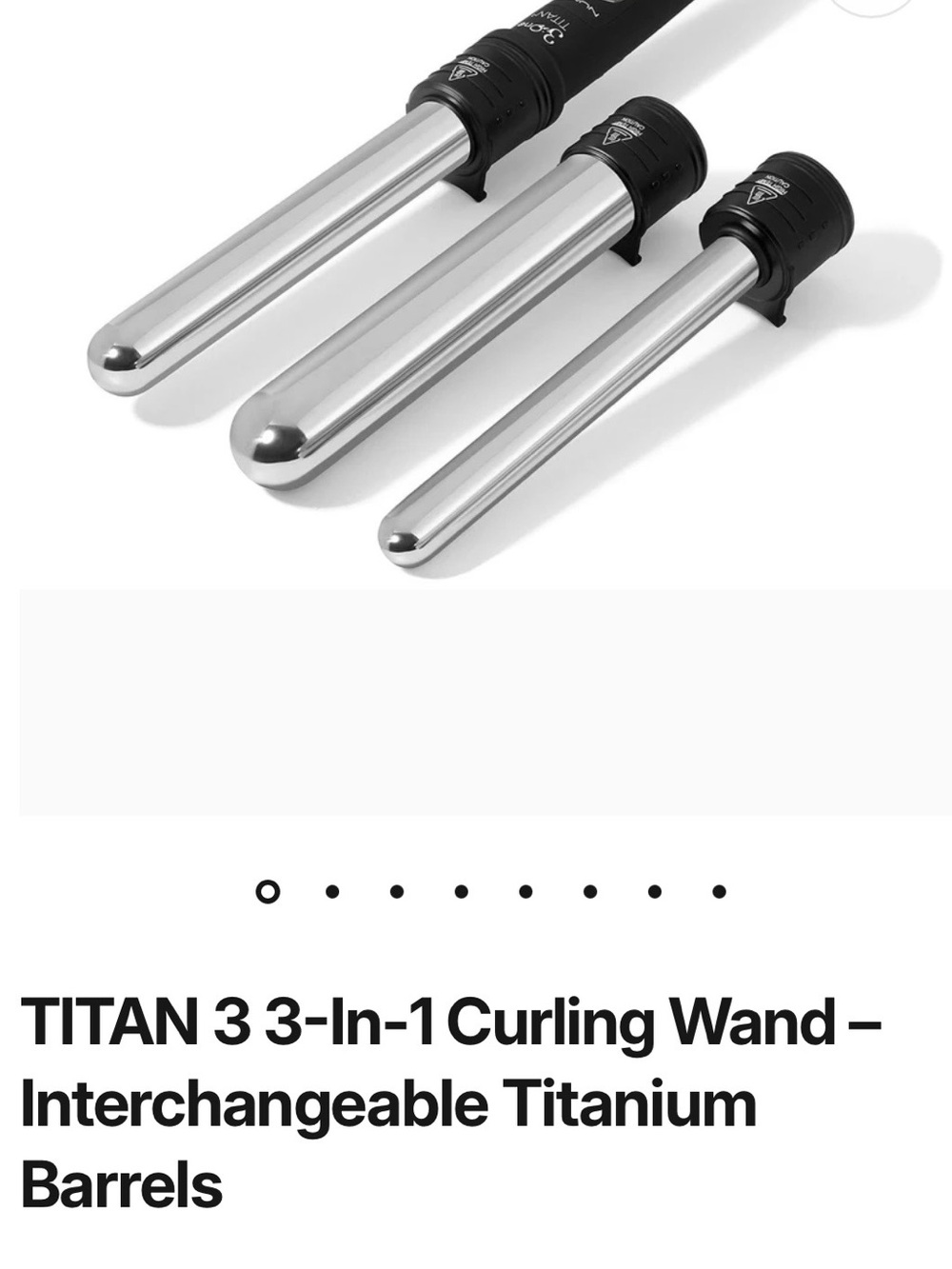 TITAN 3: 3-in-1 Curling Wand Set
with Interchangeable Barrels (19, 25, and 32mm)